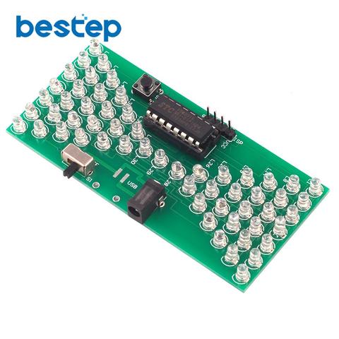 Kit de reloj de arena electrónico de 5V, divertidos Kits de producción eléctrica, preciso, con lámparas LED, placa PCB de doble capa, 84x40mm ► Foto 1/4