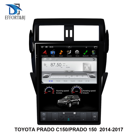 17 pulgadas estilo Tesla Android 9,0 navegación GPS para TOYOTA Prado/Land Cruiser 150/LC150 2014-2017 la radio del coche reproductor multimedia ► Foto 1/6