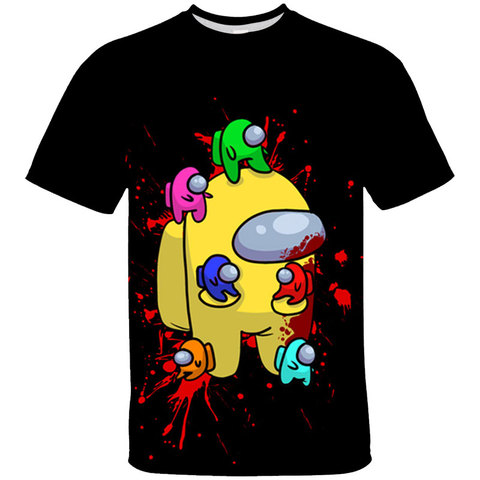 Camiseta de manga corta para niños y adultos, ropa de calle de moda Unisex, con estampado de videojuego en 3D de Hip Hop, Impostor de Navidad de talla grande para verano ► Foto 1/6