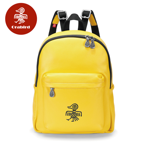 Orabrird-mochila de lujo de piel auténtica para mujer, morral de viaje para chicas, bolso para ordenador portátil, mochilas escolares para chicas adolescentes ► Foto 1/6