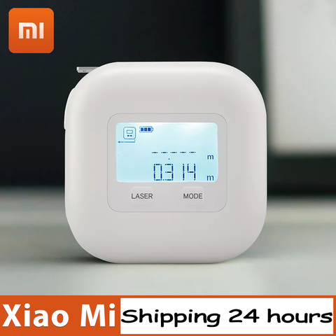 XiaoMi-Medidor láser Digital AKKU 2 en 1, con pantalla LCD, cinta métrica, telémetro láser, herramientas de medición ► Foto 1/6