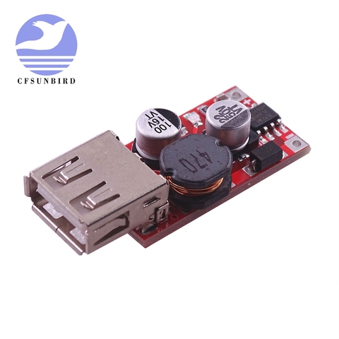 Cargador de coche de 9V/12V/24V a 5V, DC-DC de reducción de Carga de coche, salida 3A, módulo USB, placa Pcb de Kit Diy electrónico artesanal ► Foto 1/3