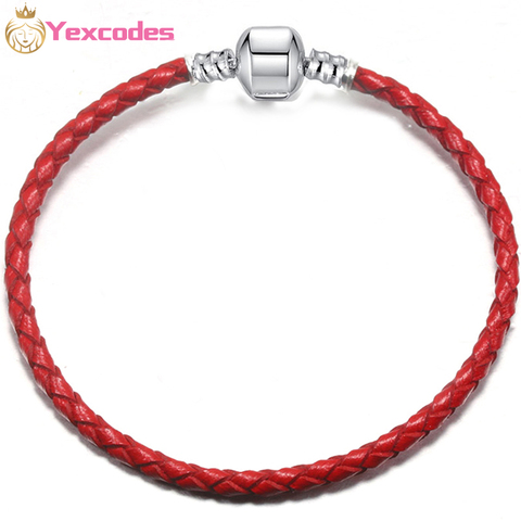 Pulsera de cuero con hebilla chapada en plata para mujer, accesorio Original de marca de bricolaje, envío directo ► Foto 1/6