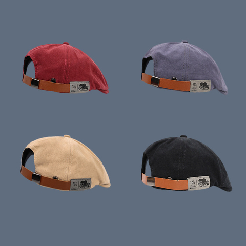 Sombreros boinas estilo británico occidental para hombre, gorro de hiedra, boina clásica de algodón y lino, Estilo Vintage, 2022 ► Foto 1/6