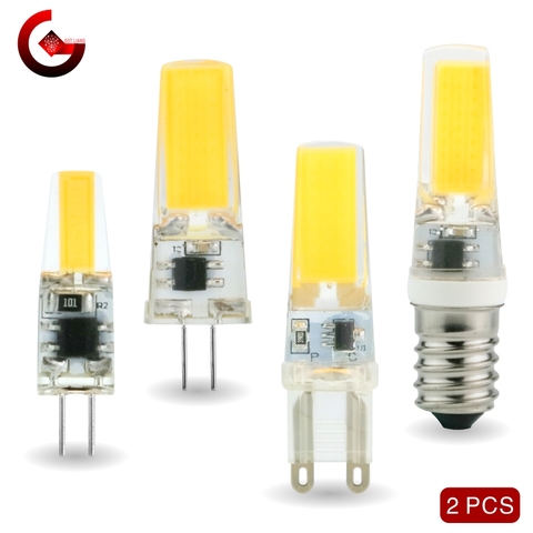 2 unids/lote G4 G9 E14 LED 3W 6W luz bombilla AC/DC 12V 12V 220V luz LED foco lámpara reemplazar lámparas halógenas blanco frío/calor ► Foto 1/6