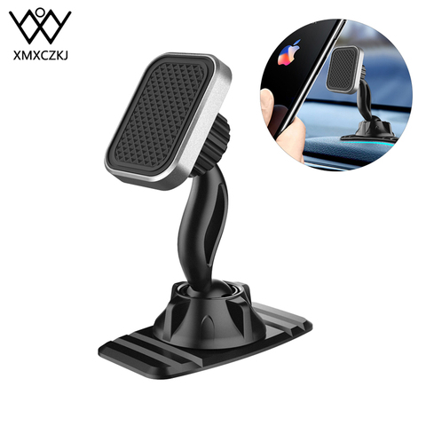 Soporte magnético XMXCZKJ para teléfono móvil de coche, soporte doble de 360 grados con imán para GPS, soporte para tablero para iPhone Xiaomi ► Foto 1/6