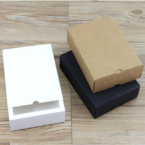 Caja de papel para embalaje de camiones, cartón impreso personalizado de 350gsm, fácil montaje, kraft blanco y negro, caja de embalaje de regalo hecha a mano, 20 Uds. ► Foto 1/6