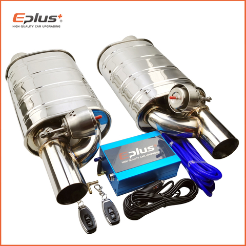 EPLUS Inc de gases de escape de los automóviles de vacío del sistema de Control de la válvula de escape de Kit de tubería Variable silenciador de acero inoxidable Universal 51 63 Mm 76 Mm de Control remoto ► Foto 1/6