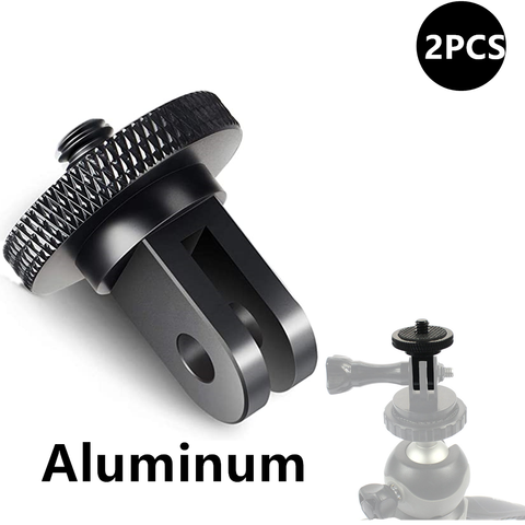 De aleación de aluminio de 1/4 pulgadas Mini montura de adaptador de trípode para GoPro héroe 8 7 6 5 4 negro Sjcam M10 Xiaomi Yi 4K Eken ir Pro accesorio ► Foto 1/6