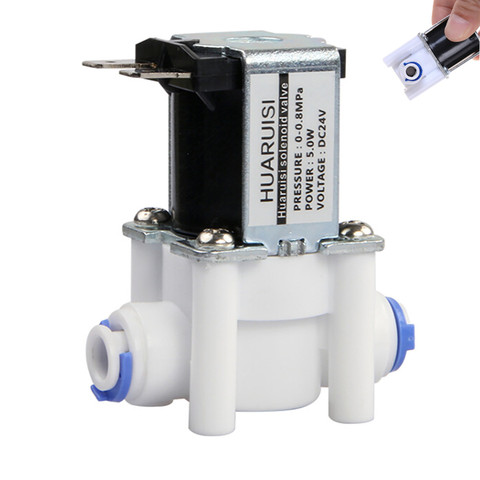 Válvula de agua eléctrica de 24V CC, válvula solenoide de 1/4 