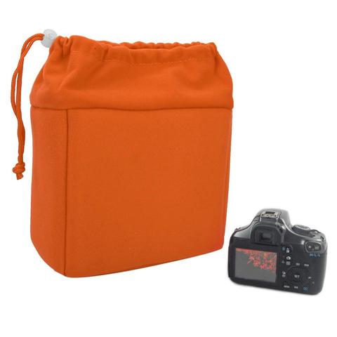 Bolsa de fotos impermeable a prueba de golpes, lente de cámara DSLR, funda acolchada con cordón zaino fotográfico ► Foto 1/6