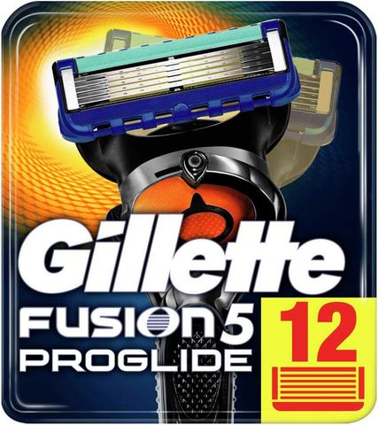 Gillette-cartuchos de repuesto para máquina de afeitar gillette Fusion ProGlide, cuchillas de afeitar, cabezal de cuchillas de afeitar, proglide, 12 Uds. ► Foto 1/5