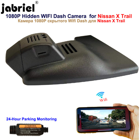 Jabriel-cubierta de espejo para coche, cámara de salpicadero con android, Wifi oculto, 2015 P, para Nissan x trail t30 t31 t32 2016 2017 2022 1080 ► Foto 1/5