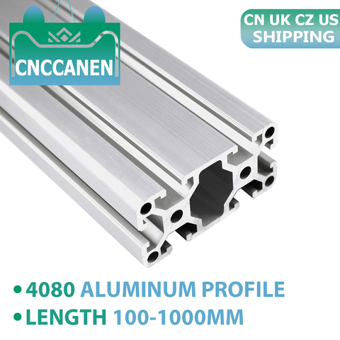 Extrusión de perfil de aluminio 4080, guía de riel estándar europeo, extrusión de aluminio anodizado, perfil 4080 para piezas de impresora 3D CNC ► Foto 1/6