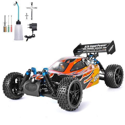 HSP RC-coche todoterreno a Control remoto, Buggy de dos velocidades, Nitro Gas, mando a distancia, 94106 cabeza de guerra, juguetes de alta velocidad para pasatiempo, escala 1:10, 4wd ► Foto 1/6