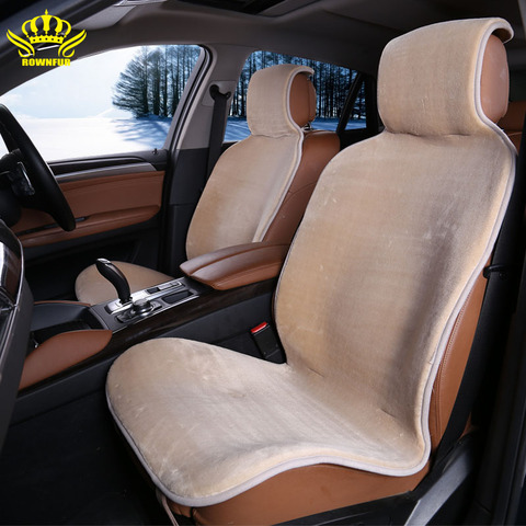 Funda de piel sintética para asiento de coche, Funda universal para todo tipo de asientos, cubierta de asiento delantero y cubierta completa, color beige, i078 ► Foto 1/5