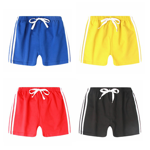 Pantalones cortos deportivos para niños de 2 a 8 años, pantalón corto informal de verano para playa, Color rojo, azul y negro ► Foto 1/6