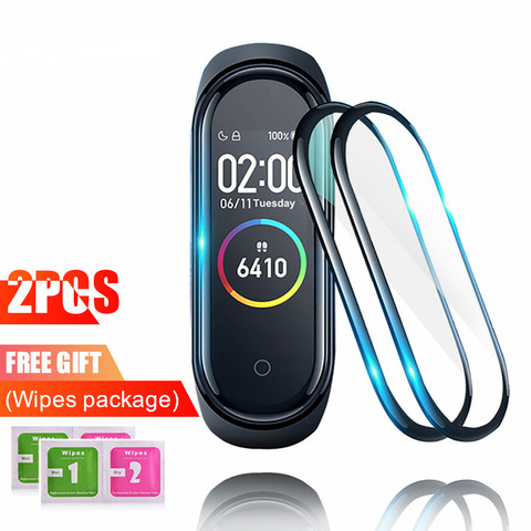 Protector de cristal 3D para Xiaomi Mi Band 4 y 5, Protector de pantalla para reloj inteligente Mi Band 5 y 4, 5 uds. ► Foto 1/6