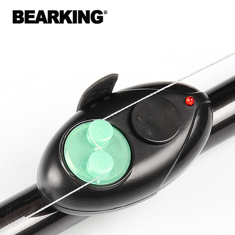 BEARKING-alarma de pesca electrónica, indicador de luz LED, amortiguador inalámbrico, sonido negro, carpa, pesca nocturna, 1 Uds. ► Foto 1/6