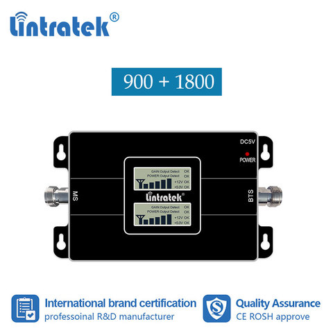 Lintratek 2G 4G 900G 1800mhz doble banda de señal de pantalla LCD GSM 900mhz LTE DCS datos 1800 repetidor de señal amplificador #6 ► Foto 1/6