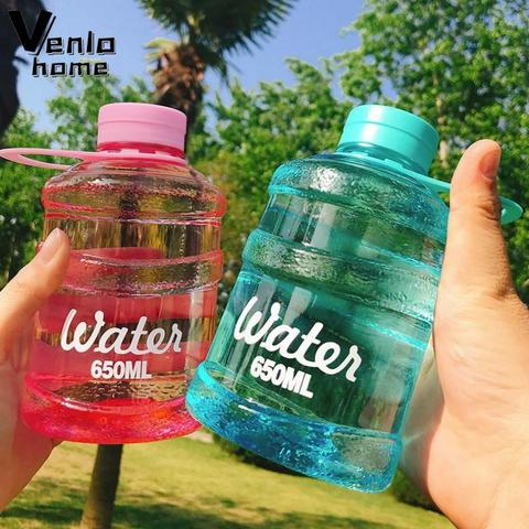 Botella de agua Mineral creativa para niña, minicubo de agua de plástico, portátil, a prueba de fugas, 650Ml ► Foto 1/6