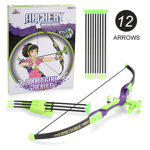 Arco con flechas para disparar para niños, juguetes al aire libre, espada plegable de seguridad, Set de juguetes plástico, regalo deportivo, 12 Uds. Historial de precios y revisión | Vendedor