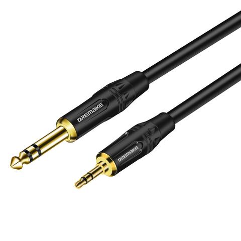 1/8 pulgadas TRS hombre de 1/4 pulgadas a TRS conector macho Audio Cable 3,5 a 6,35 adaptador de Cable para Ampilifer... MP3/MP4 jugador Samrtphones ► Foto 1/6