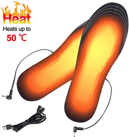 Plantilla para pies calcetín abrigado con calefacción por USB, plantillas térmicas lavables y cálidas, Unisex, WJ014 ► Foto 1/6