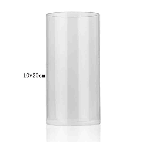 Soporte de vela de huracán, cilindro de cristal de 7 / 10cm de diámetro, ambos extremos abiertos, reemplazo de pantalla de lámpara de vidrio ► Foto 1/6