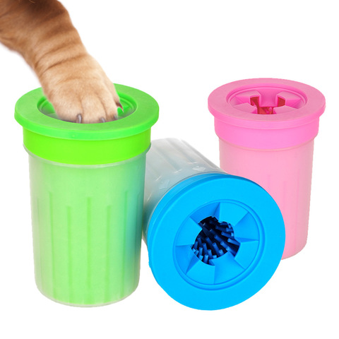 Limpiador de pies para gatos domésticos, taza de limpieza para perros y gatos, cepillo de lavado de plástico, arandela de patas, accesorios para mascotas ► Foto 1/6