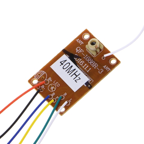 Tablero transmisor y receptor remoto de 4 canales y 40MHZ, con antena para coche RC, Robot ► Foto 1/6