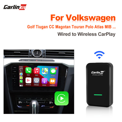 Carlinkit 2.0 inalámbrico CarPlay adaptador para VW Volkswagen Golf, Tiguan Lamando Lavida Magotan Passat Phideon Polo Sagitar Phaeton. ► Foto 1/6