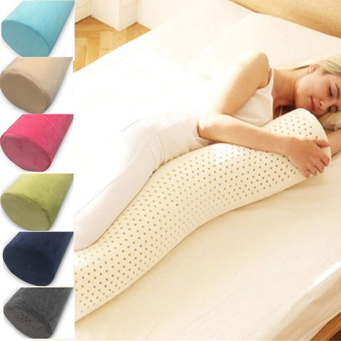 Almohadas de látex Natural multicolor para mujeres embarazadas, ropa de cama suave para dormir, almohada de masaje de cintura y pierna, para el cuidado de la salud ► Foto 1/6