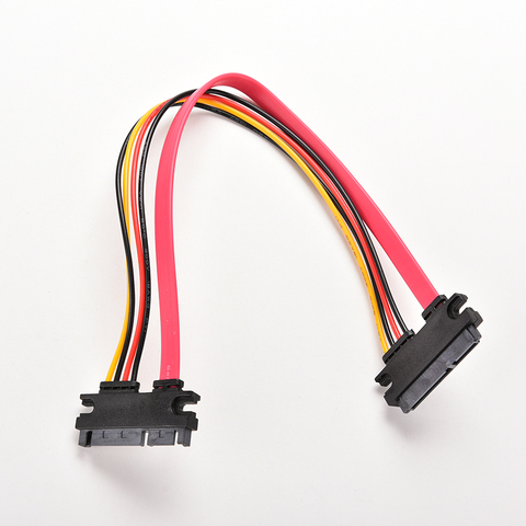 30cm 22Pin SATA macho a hembra Cable de 7 + 15 Pin Serial ATA SATA alimentación de datos Combo conector de Cable de extensión Conterver 1PC ► Foto 1/6