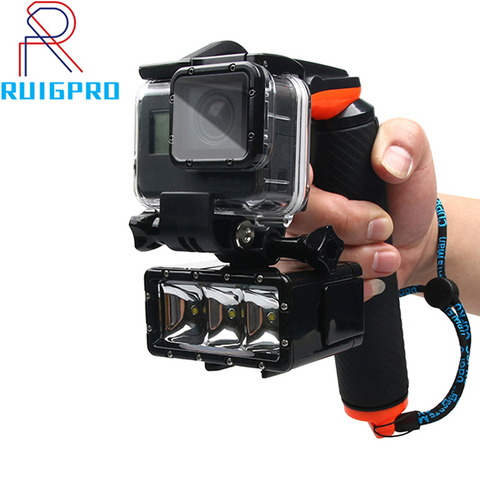 2 en 1 del obturador flotante apretón de la mano de buceo flotabilidad para GoPro héroe 7 6 5 4 Xiaoyi4k deporte accesorios de la cámara ► Foto 1/6