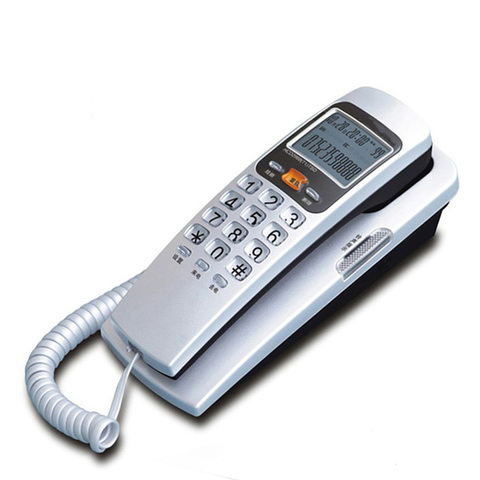 Teléfono fijo con cable, a la moda, con identificación de llamada FSK/DTMF, ajuste de tono de llamada, compatible con devolución de llamada para el hogar y la Oficina ► Foto 1/4