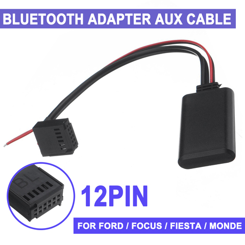 12V 12V adaptador bluetooth para coche para Ford Focus Fiesta... Mondeo C-Max fusión Aux módulo estéreo de Cable AUX-IN bluetooth aux kit de coche ► Foto 1/5