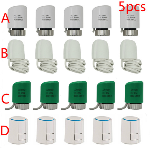 Actuador térmico eléctrico de 15/20 v y 24v para colector de calefacción de suelo, NO actuador NC normalmente cerrado abierto, 5/10/230 piezas ► Foto 1/5