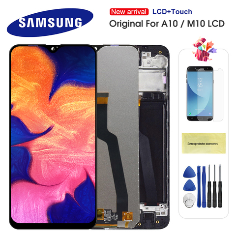 Pantalla LCD Original de 6,2 pulgadas para Samsung Galaxy A10, M10, A105, A105F, SM-A105F, montaje de digitalizador con pantalla táctil, Amoled de repuesto ► Foto 1/6