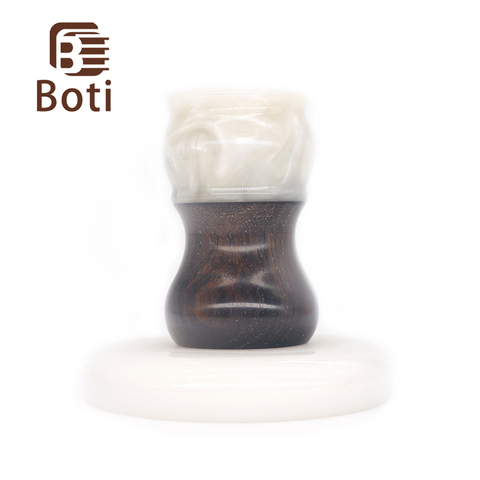 Boti-mango de brocha de afeitar para hombre, herramienta de barba, productos para Barba, Color blanco y marrón ► Foto 1/6