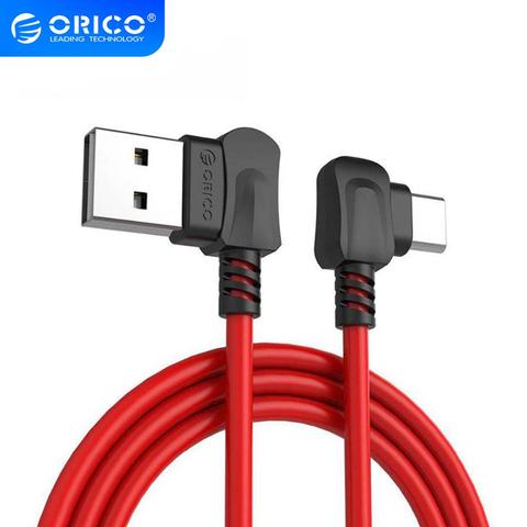 ORICO doblado en ángulo recto para teléfonos USB tipo C Cable de carga USB para Samsung Galaxy S8 Note 8, OnePlus 2, para Xiaomi 4C USB-C ► Foto 1/6