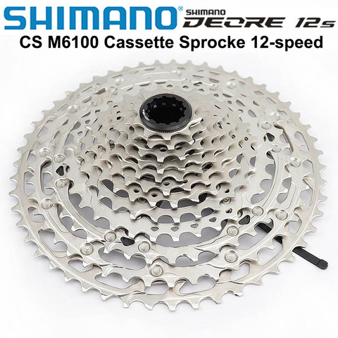 Shimano-Cassette Sprocke M6100 para bicicleta de montaña, rueda libre, 12 velocidades, 10-51T, Deore CS-M6100, CS M6100, novedad ► Foto 1/1