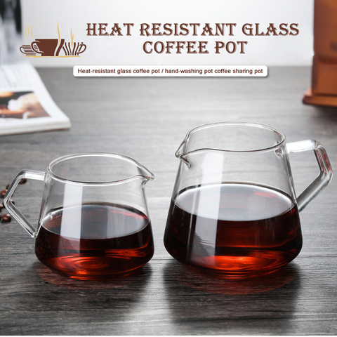 400 ML-600 ML taza de café de cristal para compartir el café servidor verter el decantador de la elaboración casera taza de café hecha a mano cafetera de goteo de hielo ► Foto 1/6