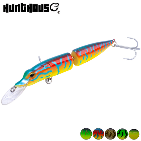 Hunthouse pike minnow Señuelo de Pesca de Mar cebo duro swimbait 12cm/16cm 15,5/32g 2 Sección del cuerpo gancho 5 colores para Lucio para pesca ► Foto 1/6