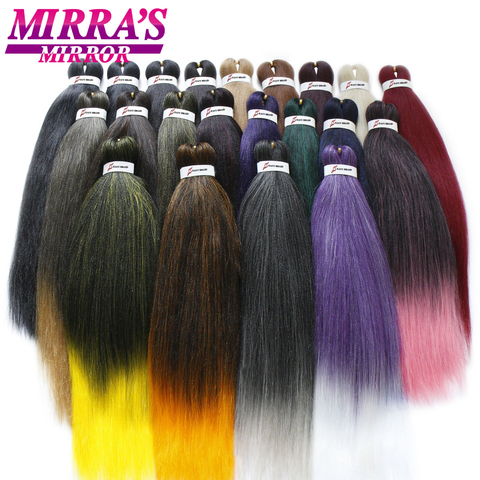 Mirra's Mirror-Extensión de cabello preestirado, extensiones de cabello trenzado de ganchillo sintético, fácil de trenza ► Foto 1/6