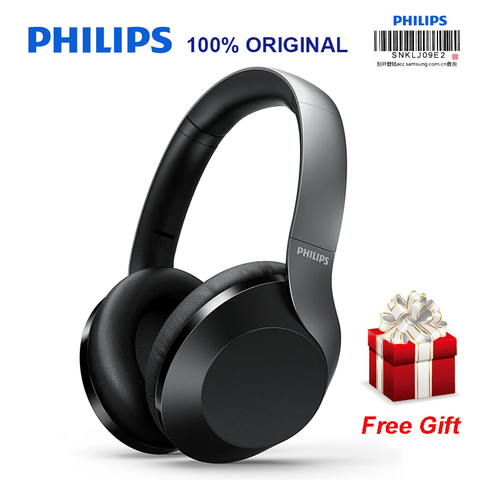 PHILIPS-auriculares HIFI TAPH805 de alta resolución con Bluetooth 5,0, cascos con cancelación activa de ruido y micrófono plegable, soporte oficial de prueba, novedad ► Foto 1/6