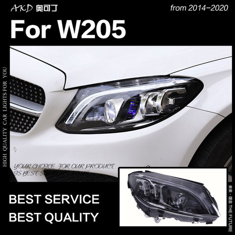 AKD estilo de coche lámpara de cabeza para Benz W205 faros 2014-2022 C180 C200 C260 C300 todos LED faros de LED DRL Auto Accesorios ► Foto 1/6