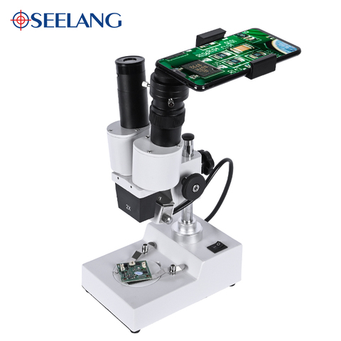 Zoom 20x 40X profesional de soldadura Binocular hd estéreo microscopio up/down LED luz teléfono inteligente reparación PCB industrial ► Foto 1/1