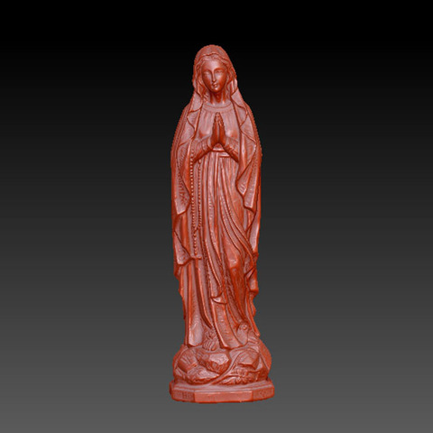 Modelo 3D para impresoras cnc o 3D, en formato de archivo STL, Virgen María ► Foto 1/2