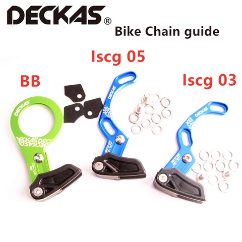 DECKAS guía para cadena bicicleta MTB guía para cadena de bicicleta 1X sistema ISCG 03 ISCG 05 BB montaje CNC de una sola velocidad ancha estrecha guía de cadena de engranaje ► Foto 1/6